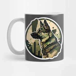 German Shepherd Camouflage Motif Mug